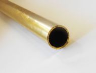 1/2" O/D x 18g CZ126 Brass Round Tube - 12" Length