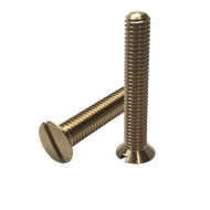 0BA x 1 1/2" Brass Slotted Countersunk Screw (pck 10)