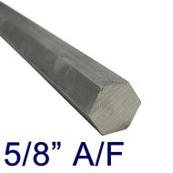 5/8" A/F Stainless Steel Hex 12" Length