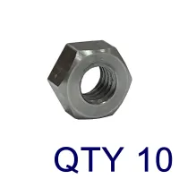 M6 Steel Hexagon Full Nuts - Bar Turned (pck 10)