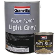 Granville Light Grey Floor Paint 5L & Anti Slip Additive 250g Tin