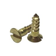 No.3 x 3/8" Brass Countersunk Wood Screws (pack 10)